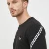 Ανδρικά Μπλουζάκια Βαμβακερό μπλουζάκι Lacoste μαύρο