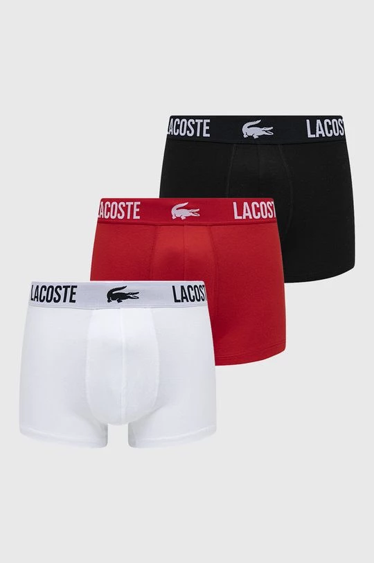 Ανδρικά Μπόξερ και σλιπ Μποξεράκια Lacoste (3-pack) κόκκινο 1 Ανδρικά Μπόξερ και σλιπ Μποξεράκια Lacoste (3-pack) κόκκινο