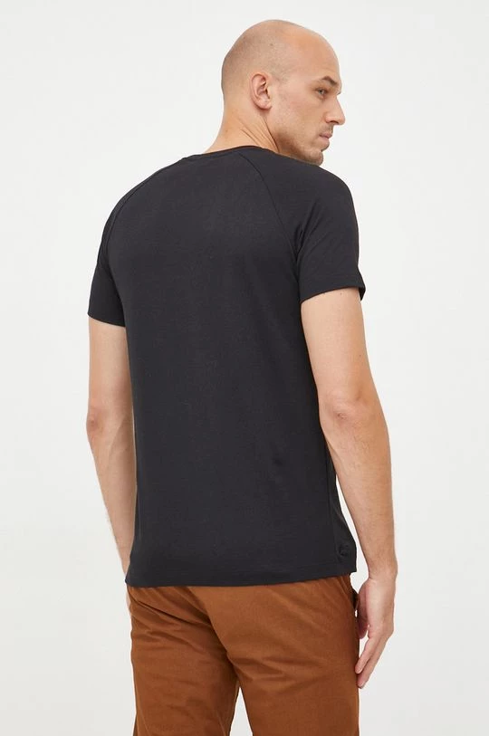 Ανδρικά Μπλουζάκια Βαμβακερό μπλουζάκι Lacoste μαύρο 3 Ανδρικά Μπλουζάκια Βαμβακερό μπλουζάκι Lacoste μαύρο - Image 3