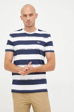 Ανδρικά Μπλουζάκια Βαμβακερό μπλουζάκι Lacoste ναυτικό μπλε