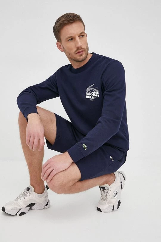 Ανδρικά Χωρίς φερμουάρ Βαμβακερή μπλούζα Lacoste χρώμα: ναυτικό μπλε, 1 Ανδρικά Χωρίς φερμουάρ Βαμβακερή μπλούζα Lacoste χρώμα: ναυτικό μπλε,