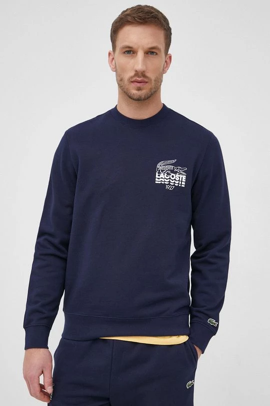 Ανδρικά Χωρίς φερμουάρ Βαμβακερή μπλούζα Lacoste χρώμα: ναυτικό μπλε, 2 Ανδρικά Χωρίς φερμουάρ Βαμβακερή μπλούζα Lacoste χρώμα: ναυτικό μπλε, - Image 2