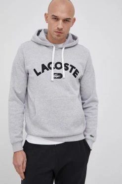 Ανδρικά Χωρίς φερμουάρ Βαμβακερή μπλούζα Lacoste χρώμα: γκρι 8 Ανδρικά Χωρίς φερμουάρ Βαμβακερή μπλούζα Lacoste χρώμα: γκρι -Lacoste Κατάστημα unnamed file 938