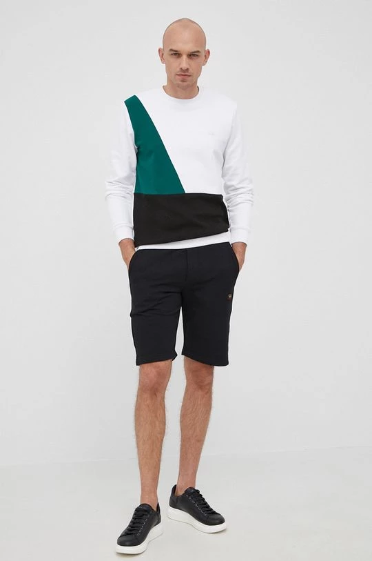 Ανδρικά Χωρίς φερμουάρ Βαμβακερή μπλούζα Lacoste χρώμα: άσπρο 2 Ανδρικά Χωρίς φερμουάρ Βαμβακερή μπλούζα Lacoste χρώμα: άσπρο - Image 2