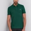 Ανδρικά Πόλο μπλουζάκια Βαμβακερό μπλουζάκι πόλο Lacoste πράσινο