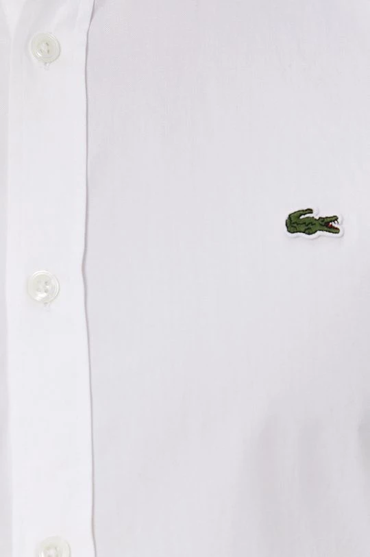 Ανδρικά Πουκάμισα Βαμβακερό πουκάμισο Lacoste χρώμα: άσπρο 2 Ανδρικά Πουκάμισα Βαμβακερό πουκάμισο Lacoste χρώμα: άσπρο - Image 2